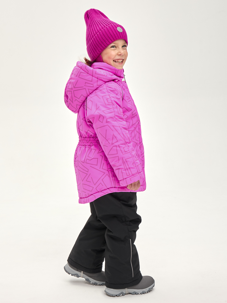 Куртка и полукомбинезон BASE by NIKASTYLE б7з10825 фуксия/черный - фото 4