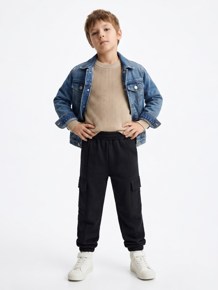 Изображение товара Брюки Totti Kids 98 в стиле карго с эластичным поясом и накладными карманами Изображение товара Брюки Totti Kids 98 в стиле карго с эластичным поясом и накладными карманами