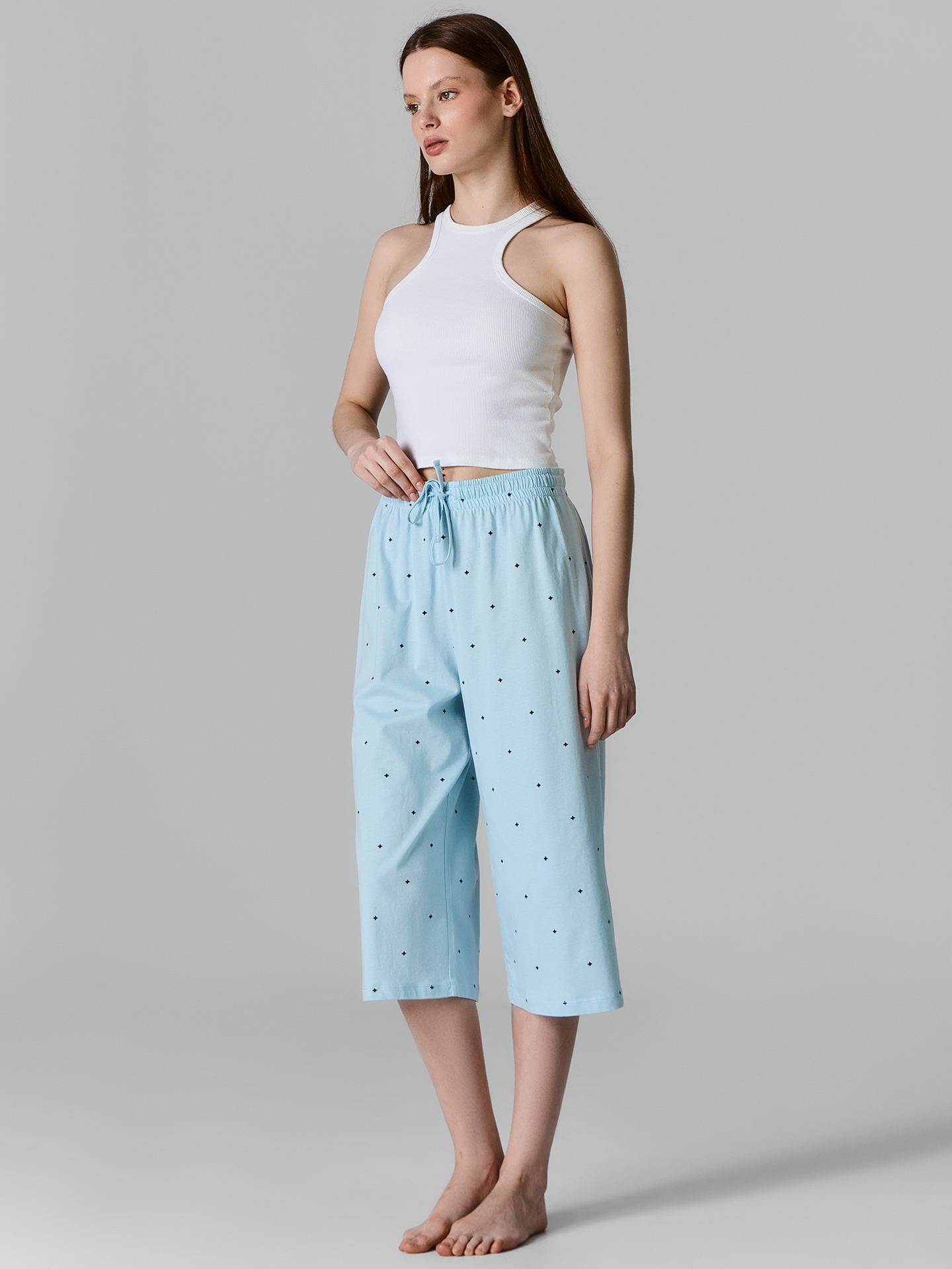 Бриджи Mark Formelle (Марк Формэль) 522249/ромбики на голубой дымке - фото 1