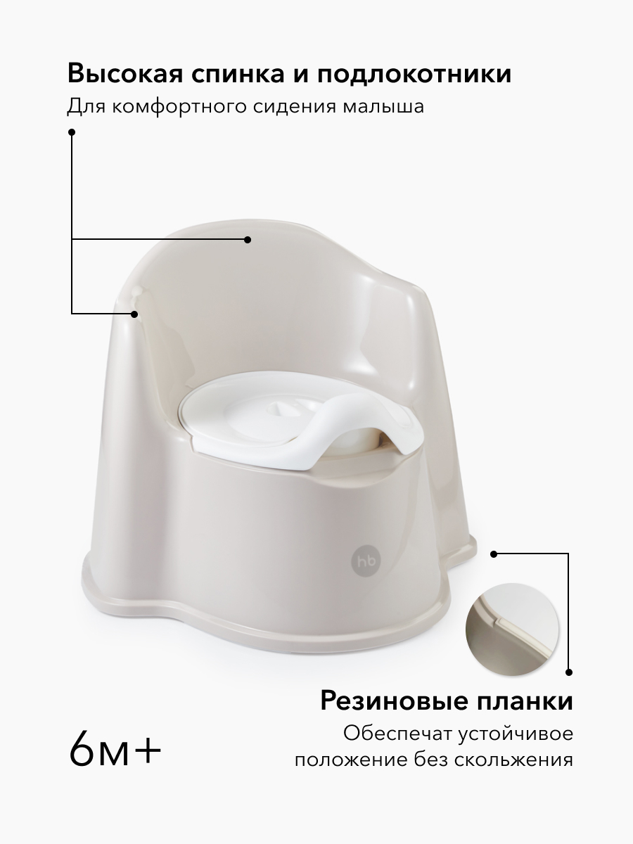 Горшок Happy Baby Zozzy серый - фото 2