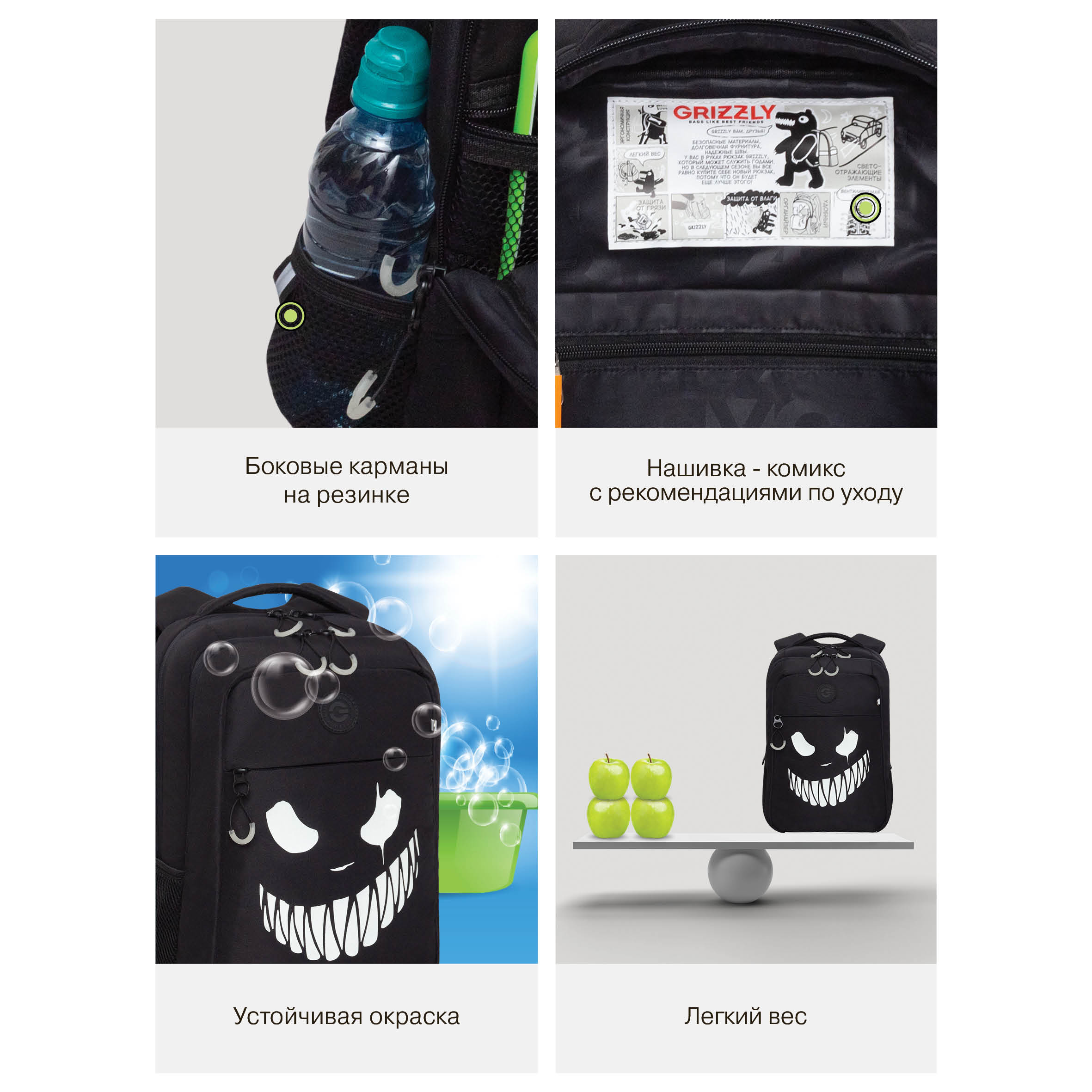 Рюкзак Grizzly Улыбка - фото 12