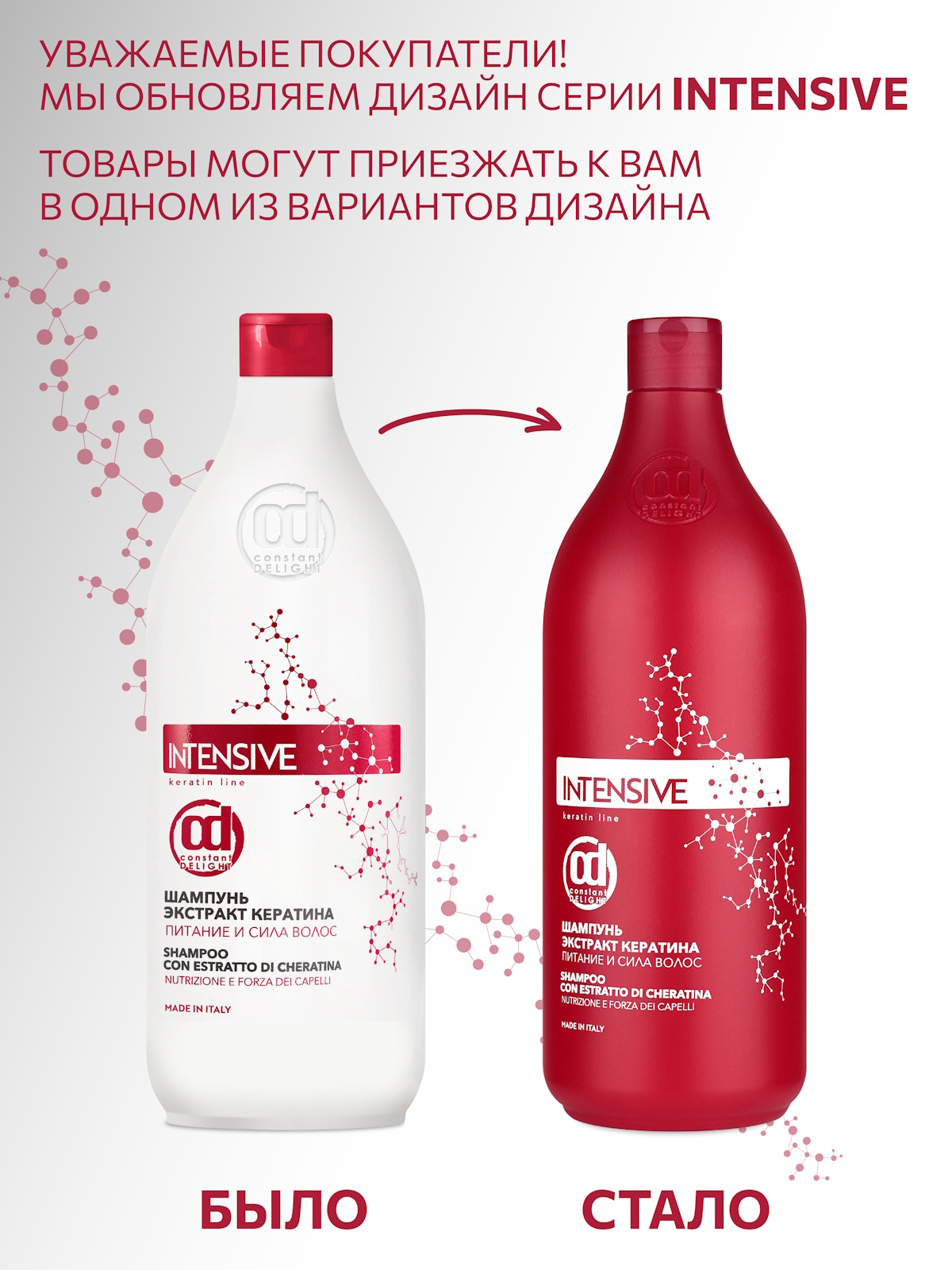 Шампунь Constant Delight INTENSIVE с кератином 1000 мл 1 шт. - фото 2