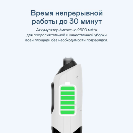 Вертикальный моющий беспроводной пылесос GARLYN Aqua Base 3