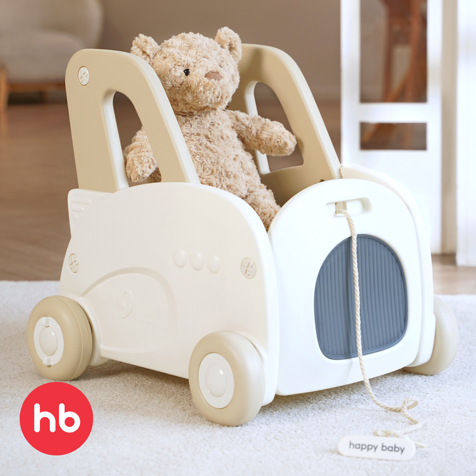 Каталка Happy Baby Vroomy на веревочке - фото 1