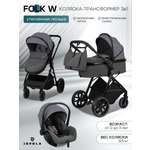 Коляска трансформер JOVOLA Folk W с утепленным вкладышем серый