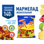 Мармелад жевательный Тяну-ка в форме кусочков Ассорти вкусов без обсыпки 140г