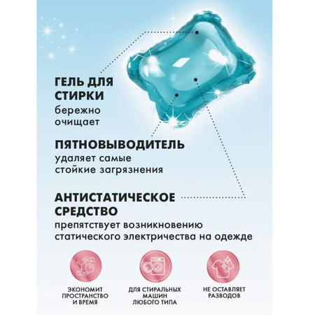 Капсулы для стирки NAMZA для белого белья 20 шт