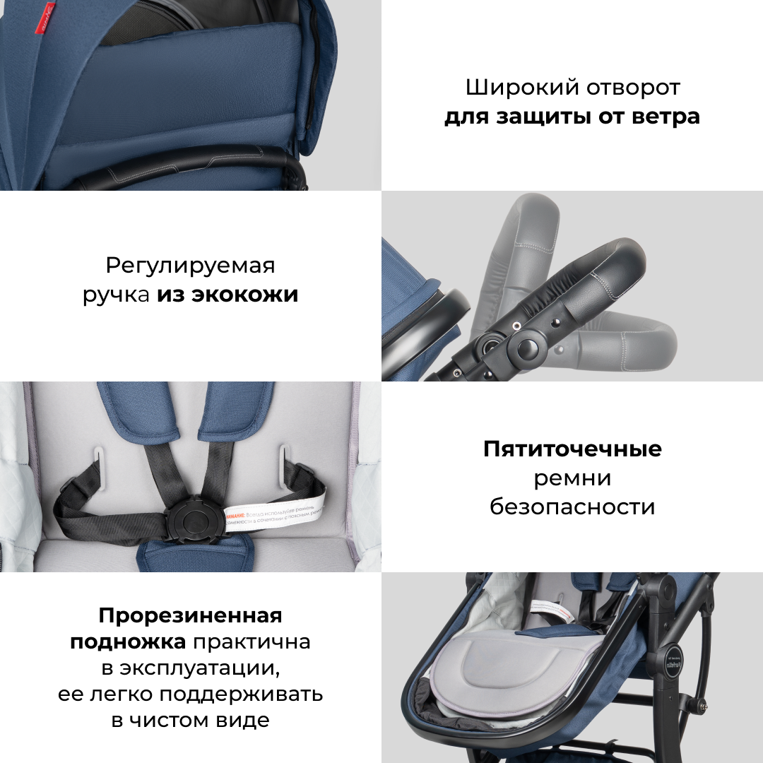 Коляска трансформер Aimile Original New Black - фото 4