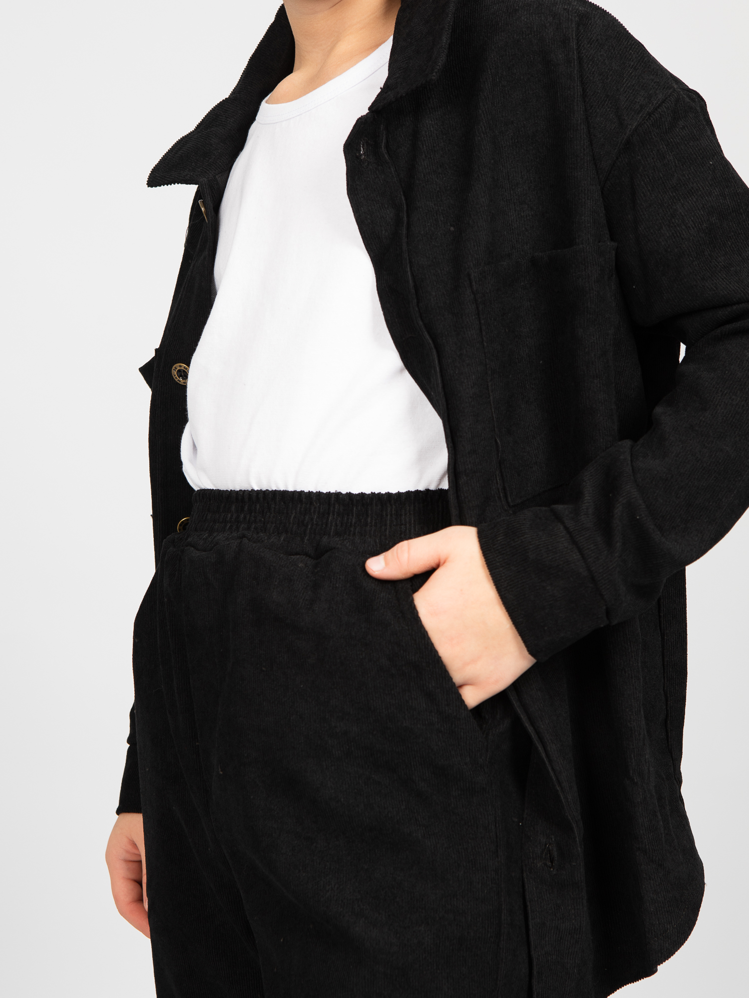 Костюм ЛАДОШКИ Костюм Вельвет черный - фото 13