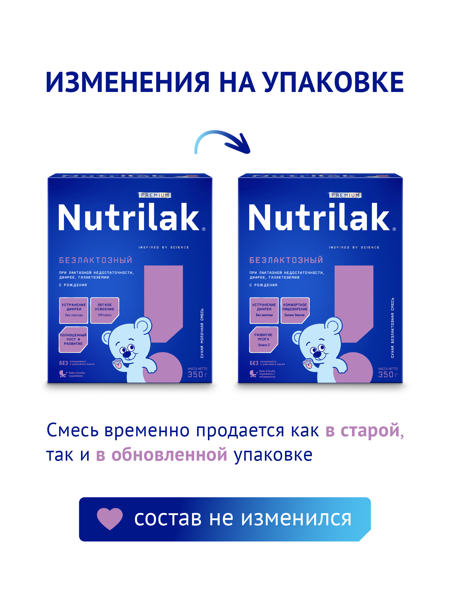 Смесь Nutrilak безлактозная 350г с 0мес - фото 2