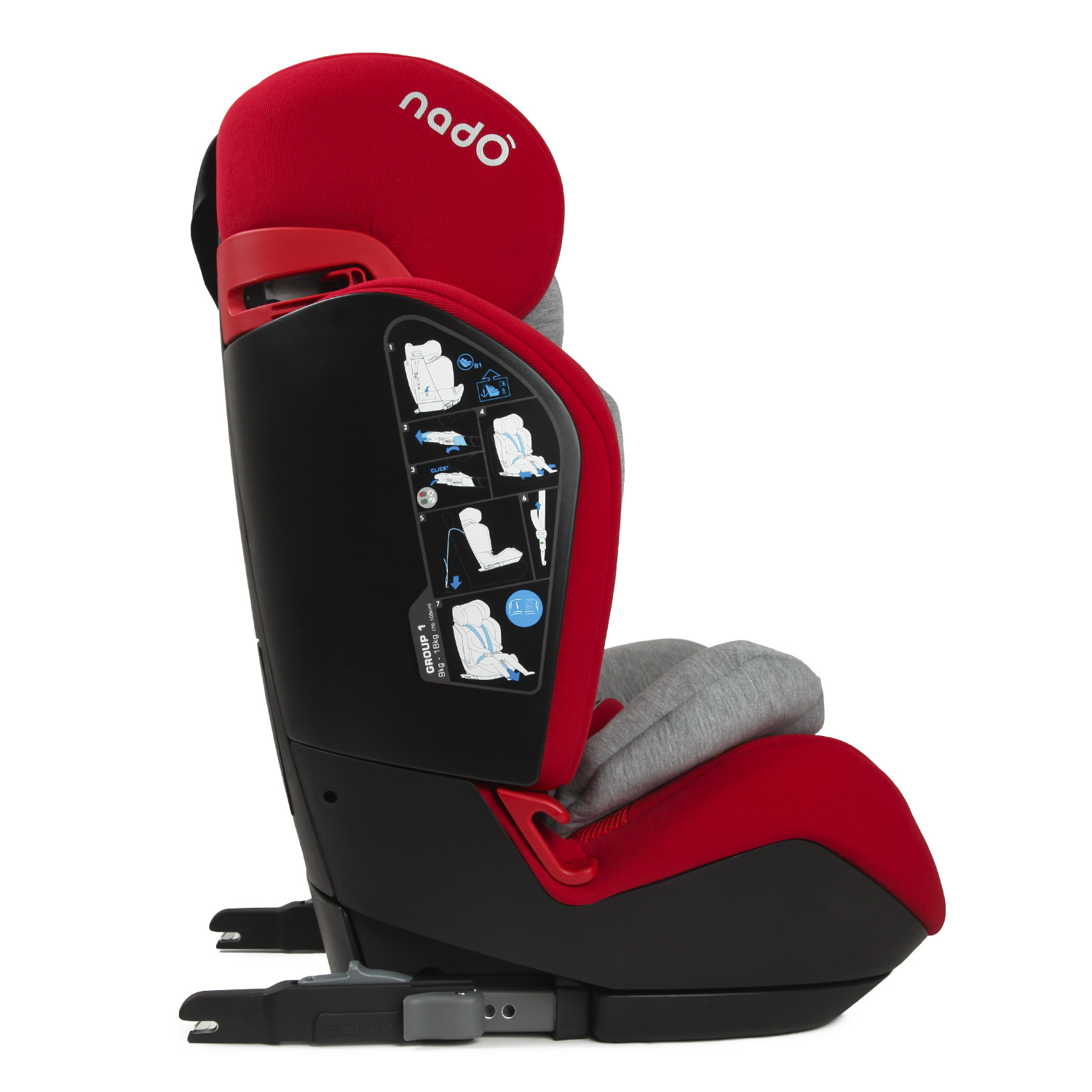 Автокресло nado Garnet red Isofix 1/2/3 (9-36 кг) красный - фото 15
