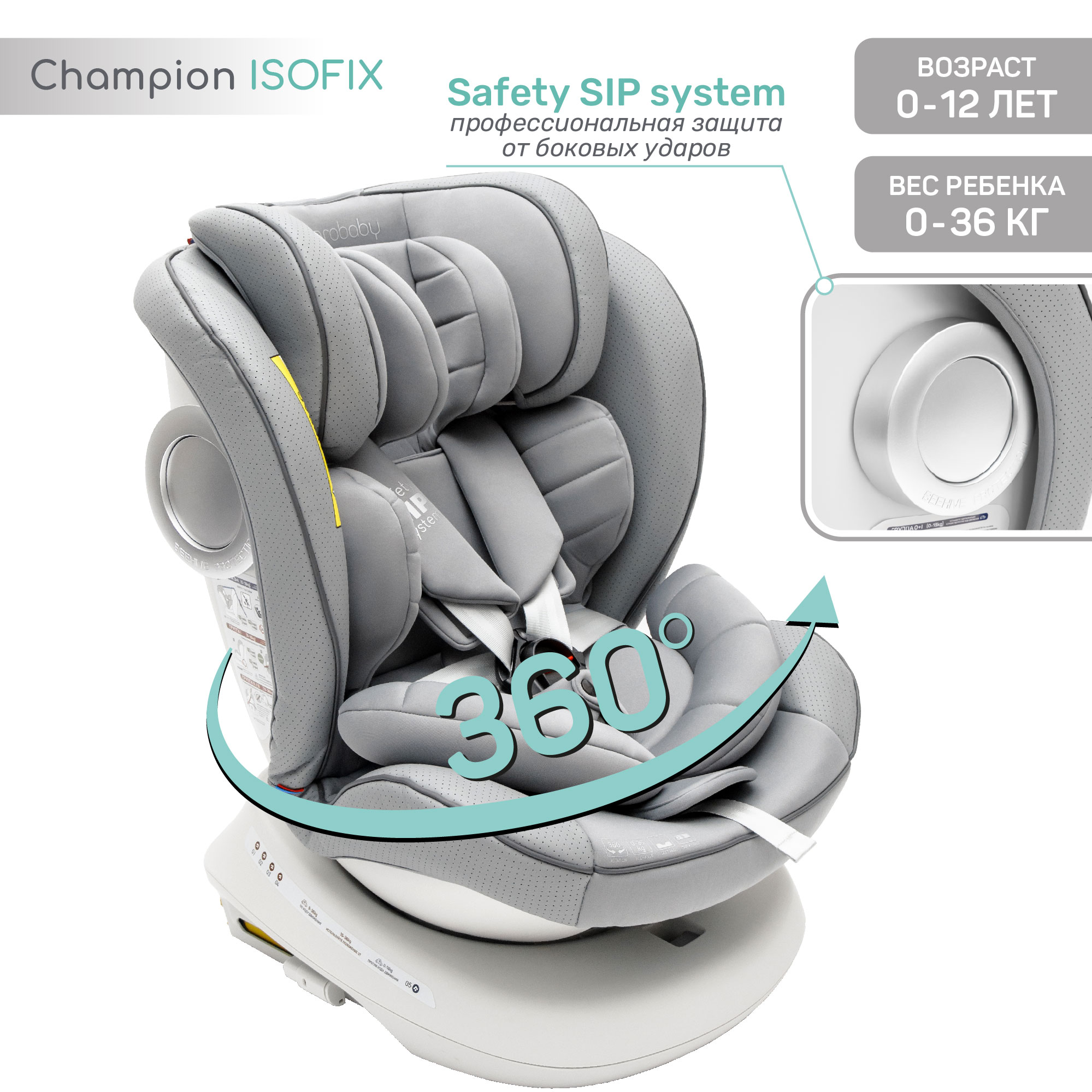 Автокресло Amarobaby Isofix 1/2/3 (9-36 кг) - фото 3