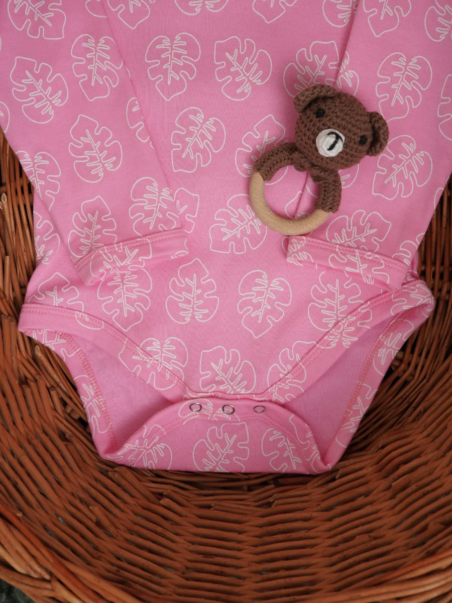 Боди 3 шт Супер Пупс нбр/3пр/боди/SK20розовыйлисточкиветочки - фото 9