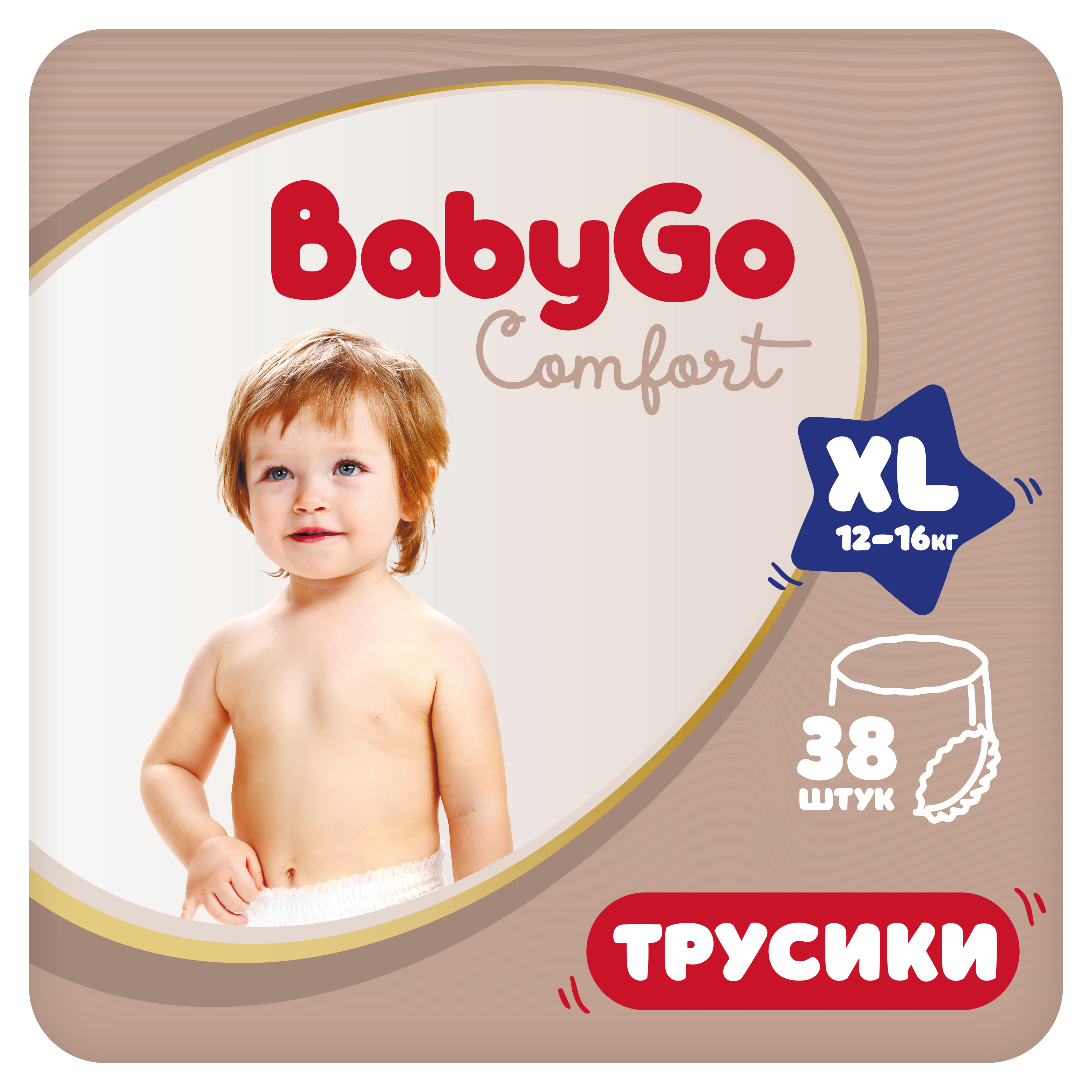 Трусики BabyGo Comfort XL (12-16 кг) 38 шт. - фото 1