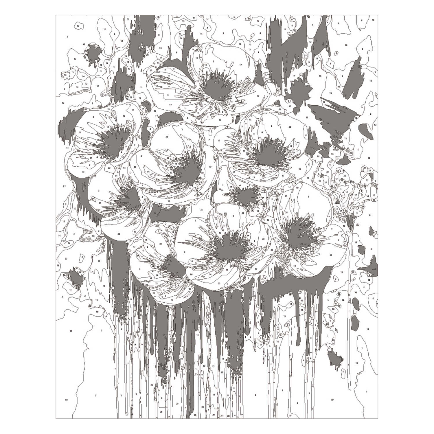 Картина по номерам Феникс + Цветы - фото 2