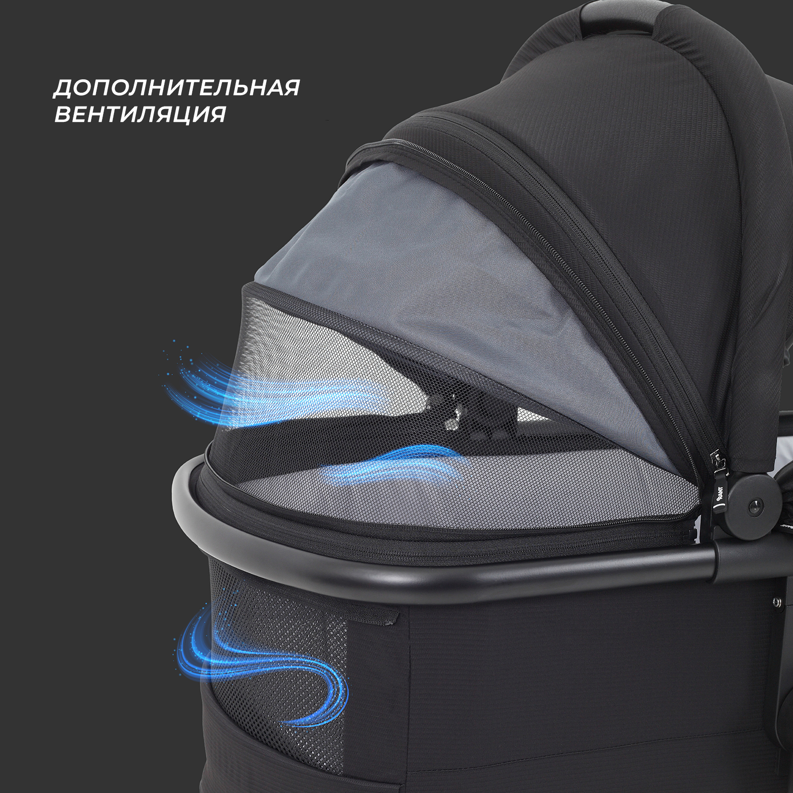 Коляска 2в1 Rant Moss 2 в 1 черный - фото 5