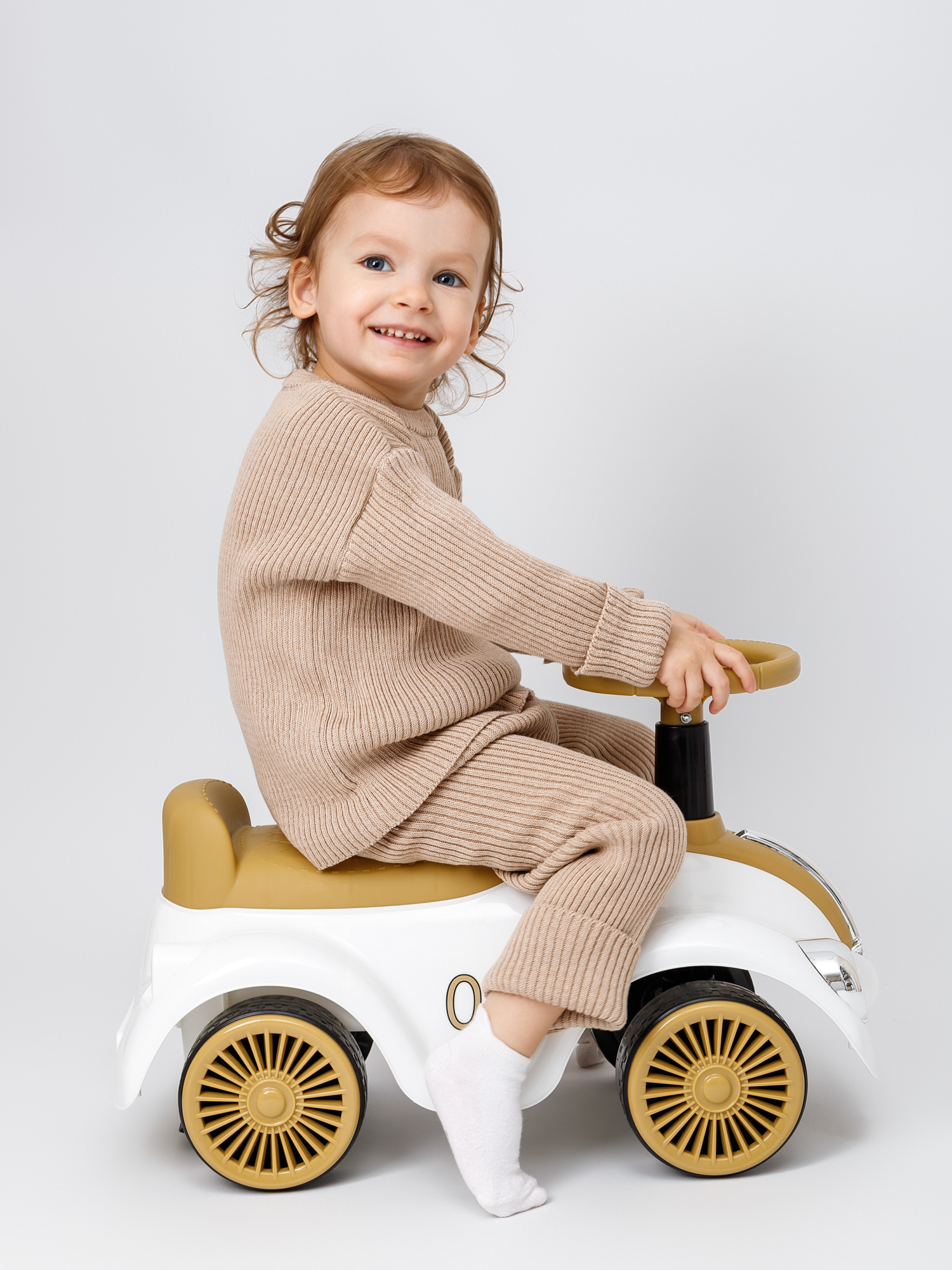 Каталка Amarobaby Retro бежевый в ассортименте - фото 10