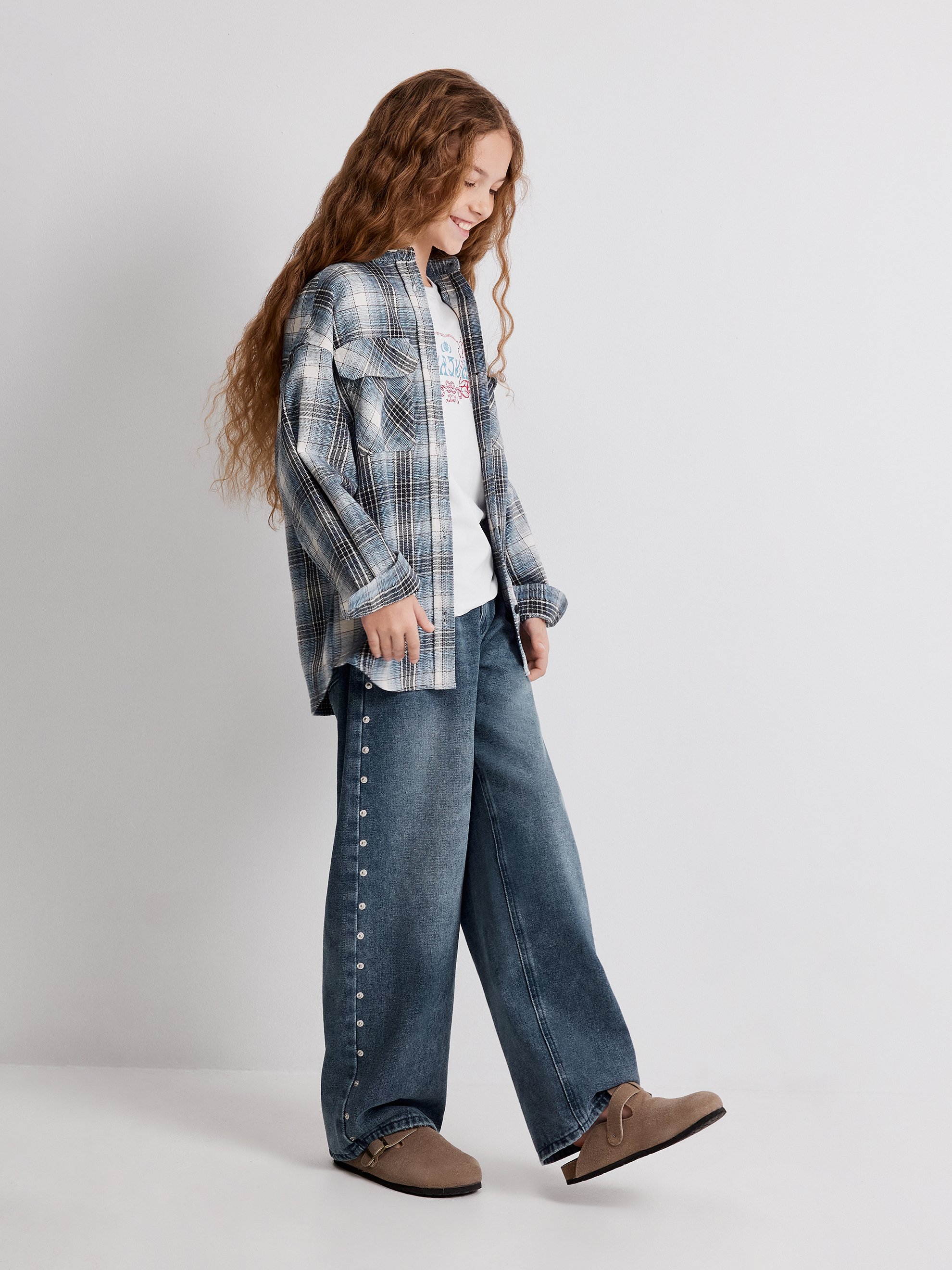 Изображение товара Джинсы Acoola 152 Средняя посадка джинсы baggy для девочки