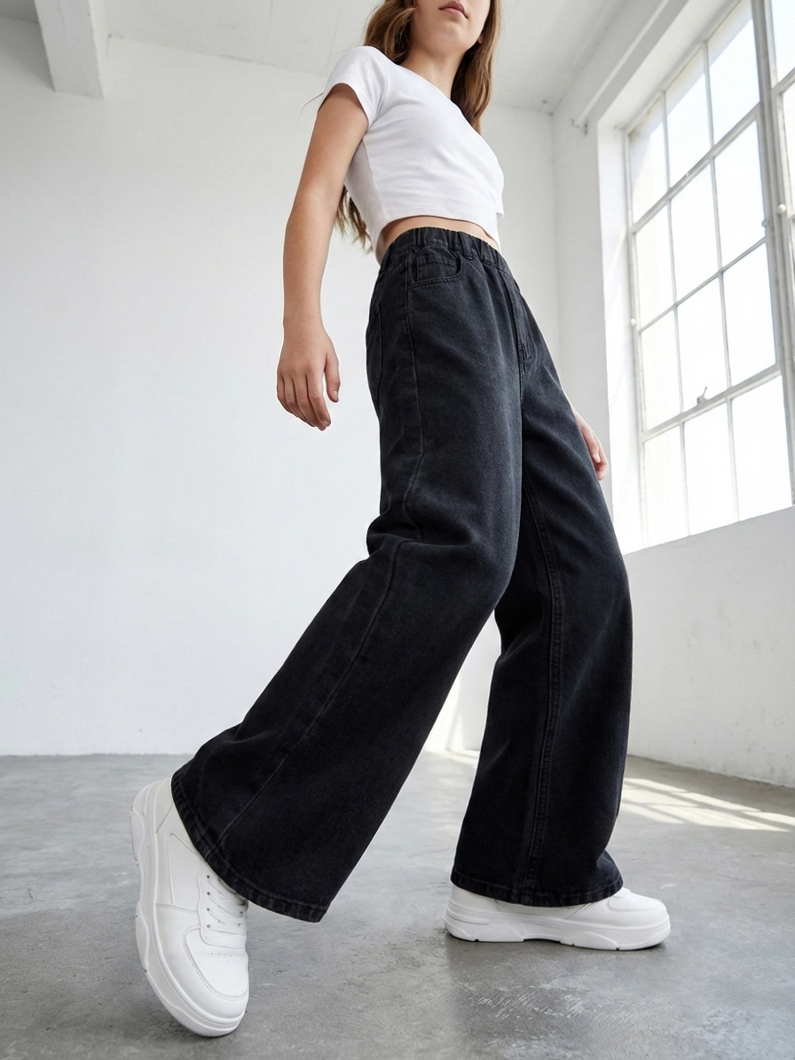 Джинсы-палаццо СИНИЙ МИР R256-IL - фото 13