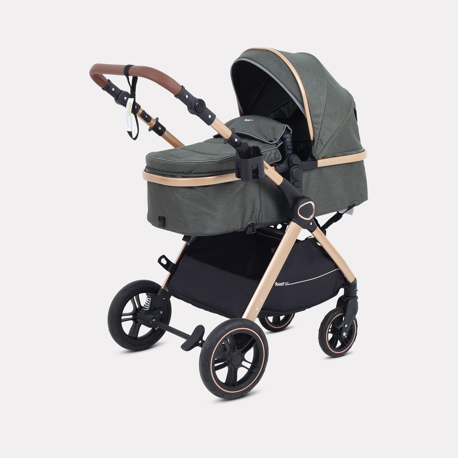 Коляска трансформер Rant Basic Roller Gold 2в1, olive зеленый - фото 1