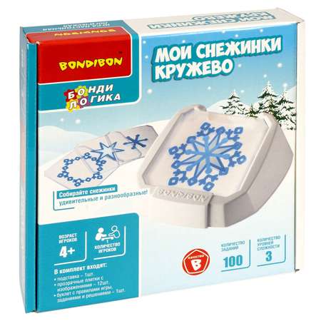 Настольная игра Bondibon логическая МОИ СНЕЖИНКИ