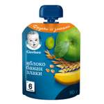 Пюре Gerber яблоко-банан-злаки 90г с 6месяцев
