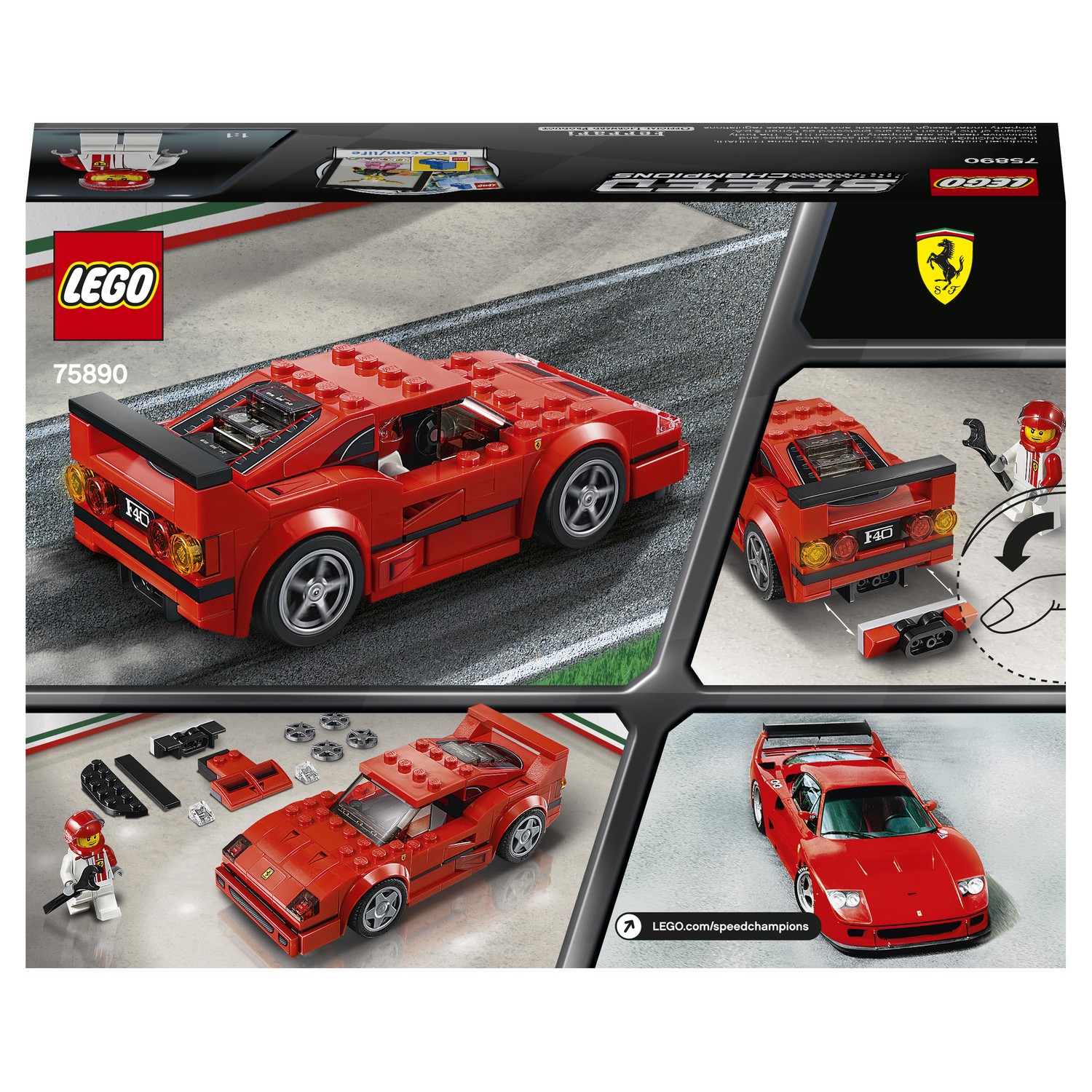 Конструктор LEGO Speed Champions Ferrari F40 Competizione блочный - фото 3