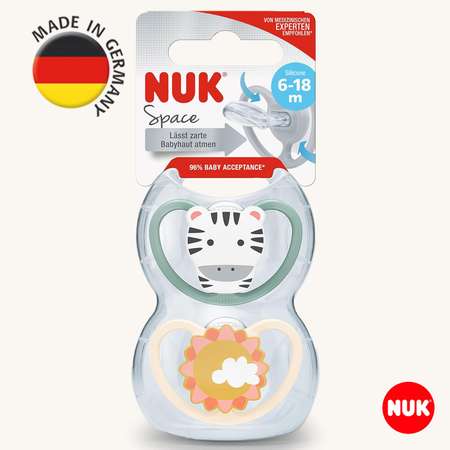 Пустышка Nuk силикон ортодонтическая от 6 мес. 2 шт.