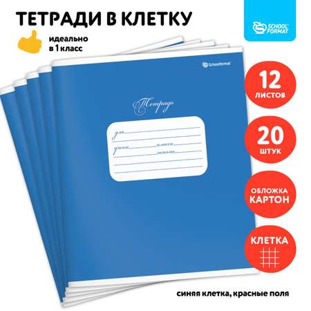 Тетрадь SCHOOLFORMAT клетка 12 лист. 20 шт.