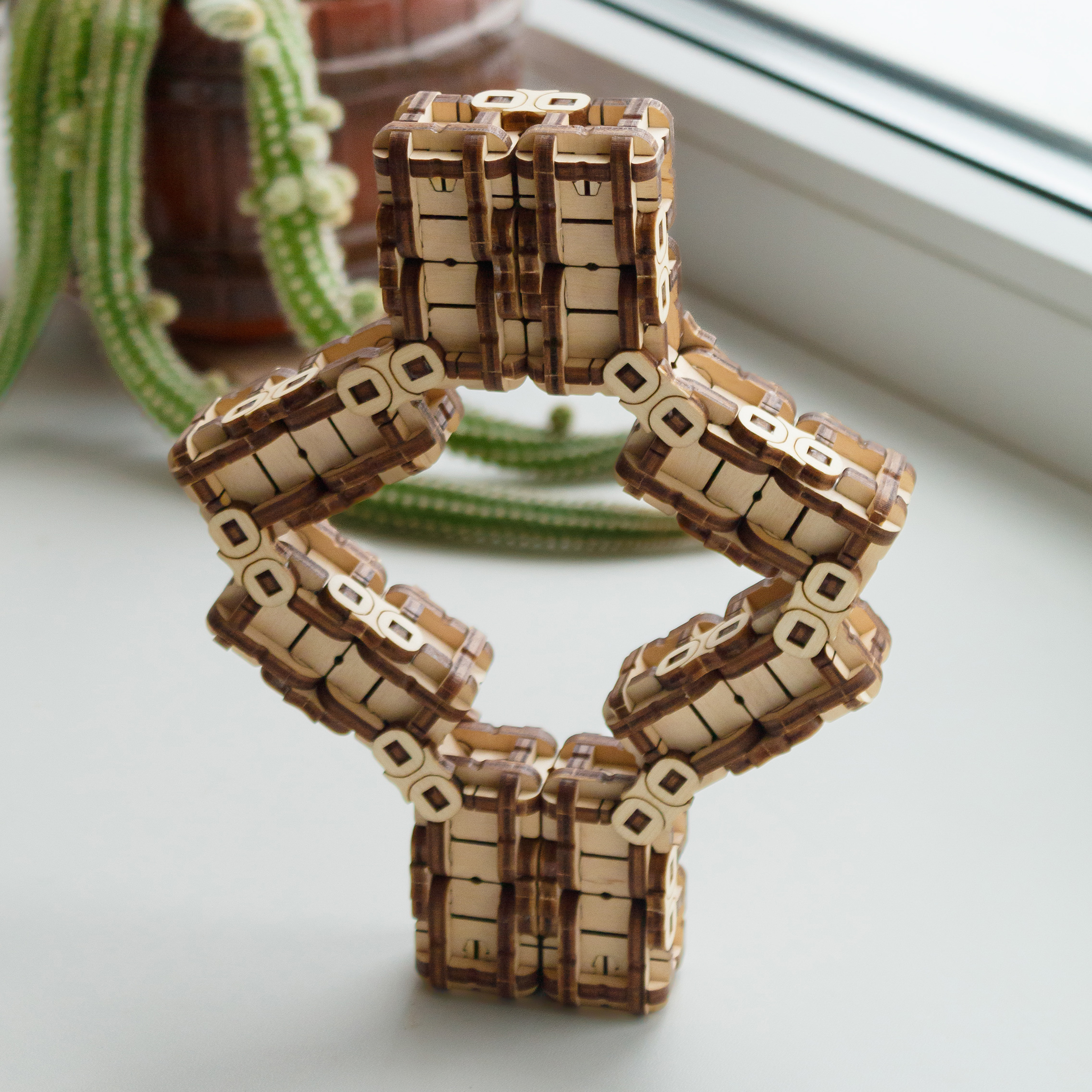Конструктор Eco Wood Art Метаморфик Змея деревянный 256 дет. - фото 6