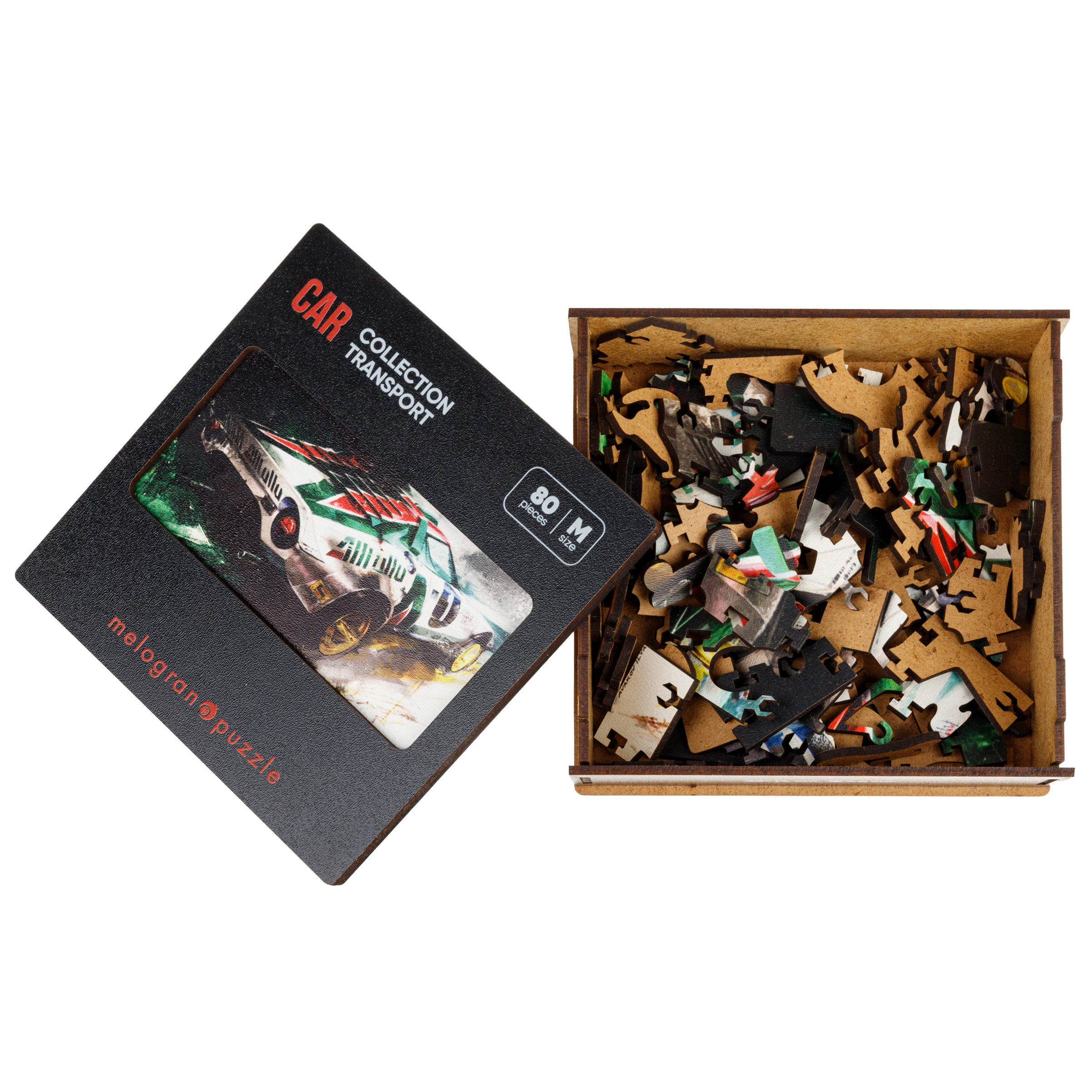 Пазл 1TOY Гоночный автомобиль белый деревянный - фото 13