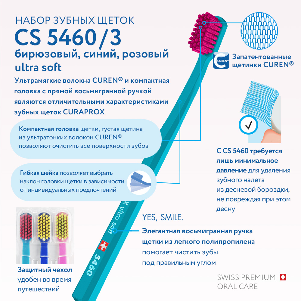 Зубная щетка классическая Curaprox 3 шт. - фото 3