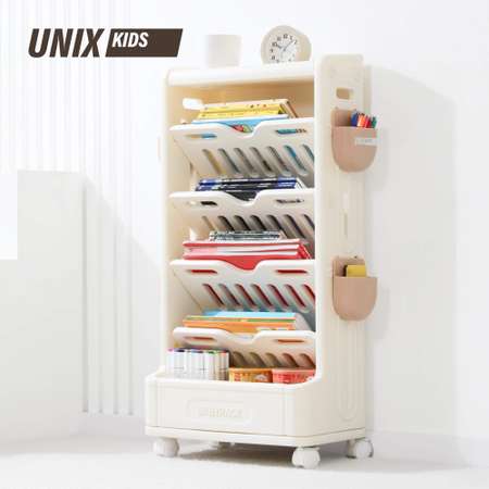 Стеллаж для книг UNIX Kids Babyrack 4 levels Camel