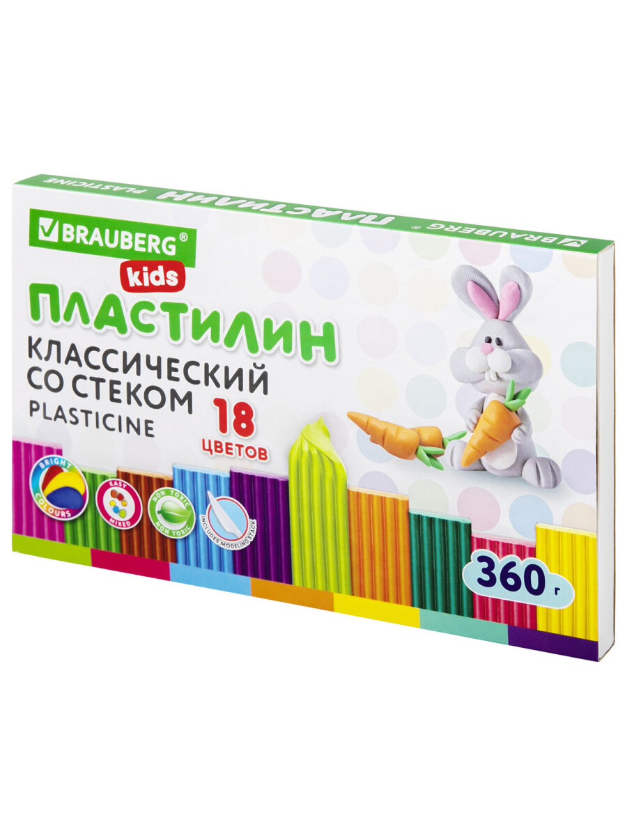 Пластилин Brauberg 18 цв. - фото 7
