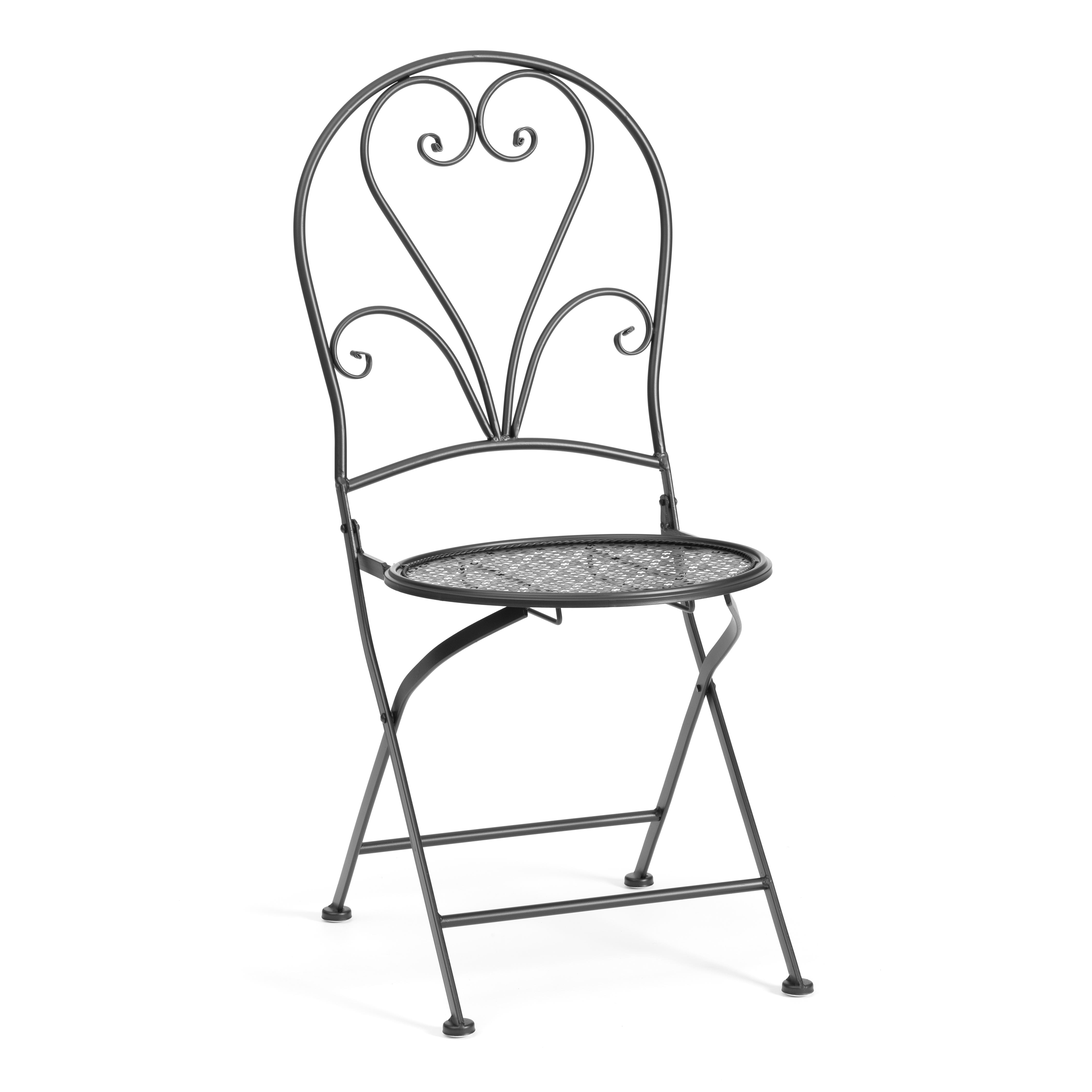 Комплект садовых стульев TETCHAIR Лав Чаир стальной сплав черный 40х47,5х94см - фото 2