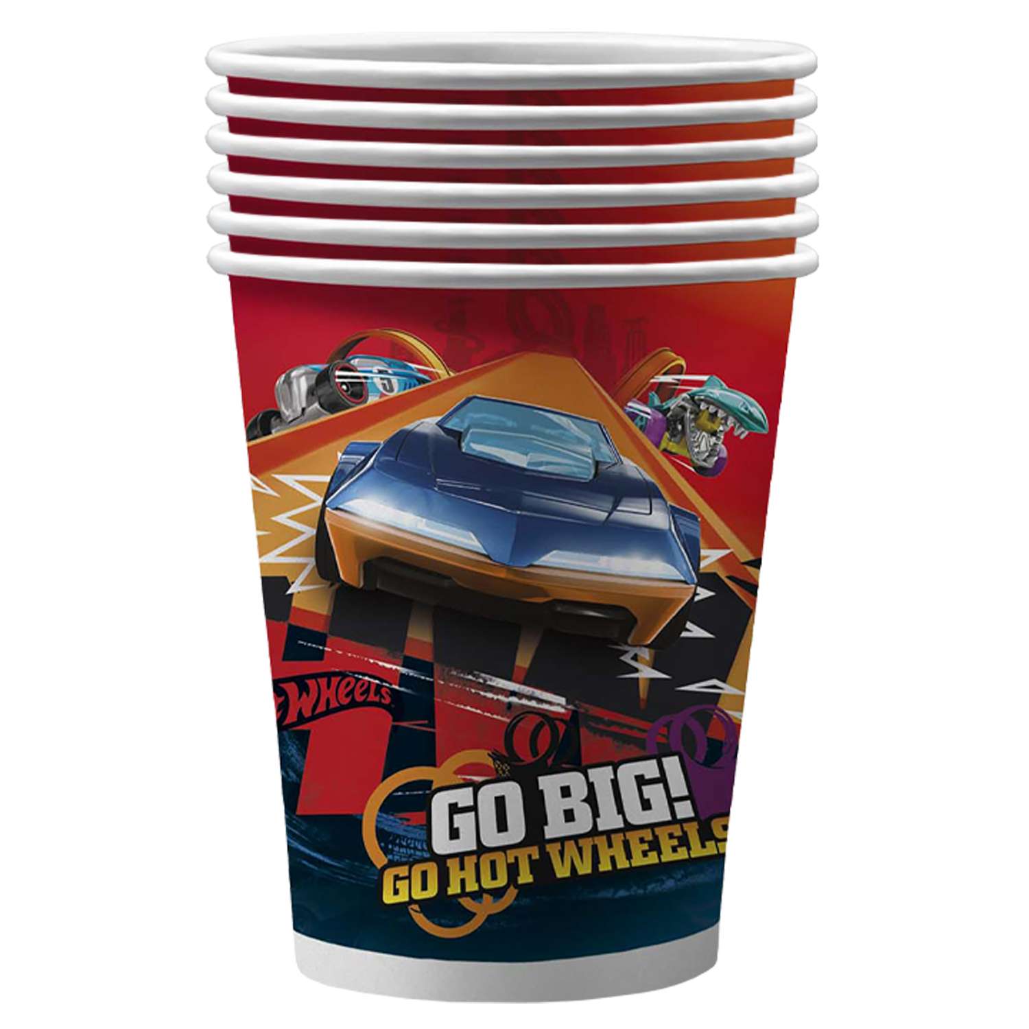 Набор бумажных стаканов ND Play Hot Wheels 250мл 6шт 292782 - фото 2