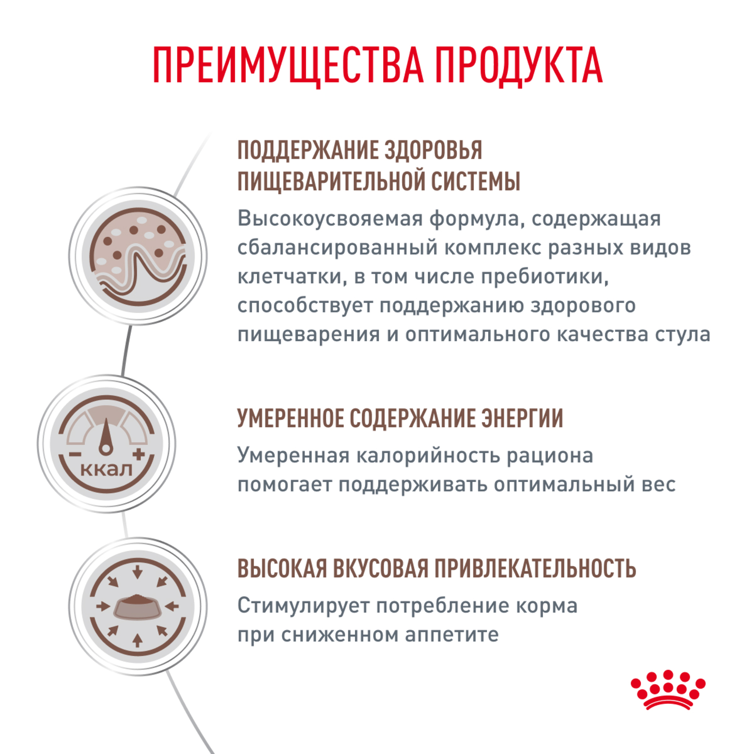 Корм для кошек ROYAL CANIN Veterinary Diet Gastrointestinal Moderate Calorie GIM 35 Feline при расстройствах пищеварения 2кг - фото 3