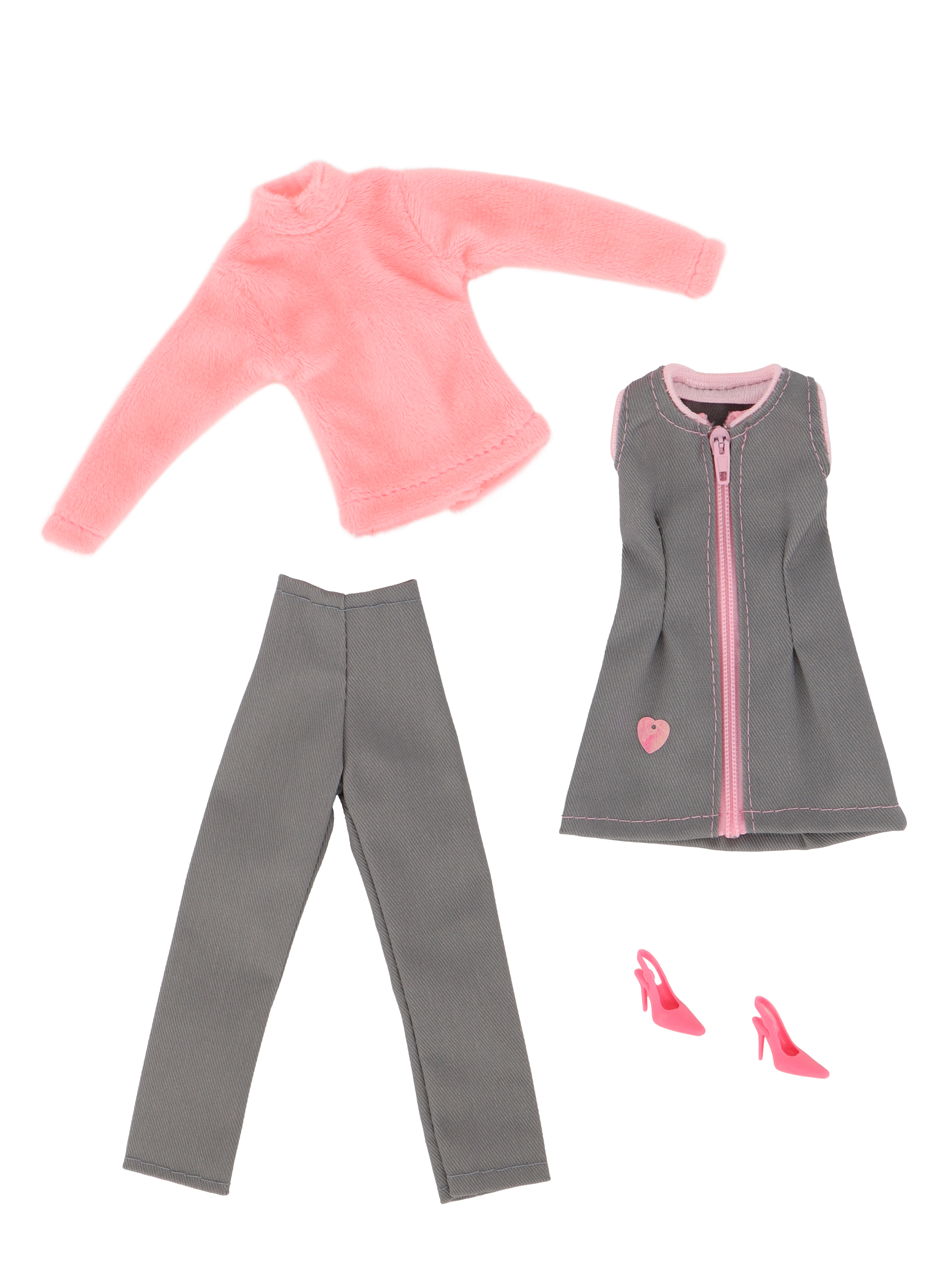 Одежда для кукол Модница 7777серый&розовый - фото 10