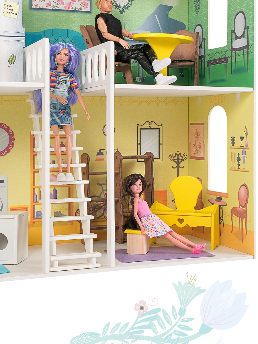 Домик для кукол PAREMO с мебелью PD318-01 - фото 16