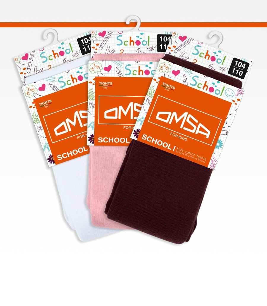 Колготки 3 пары Omsa Collant 11С01-1 Bianco/Rosa/Bordo.кмп.3 - фото 1