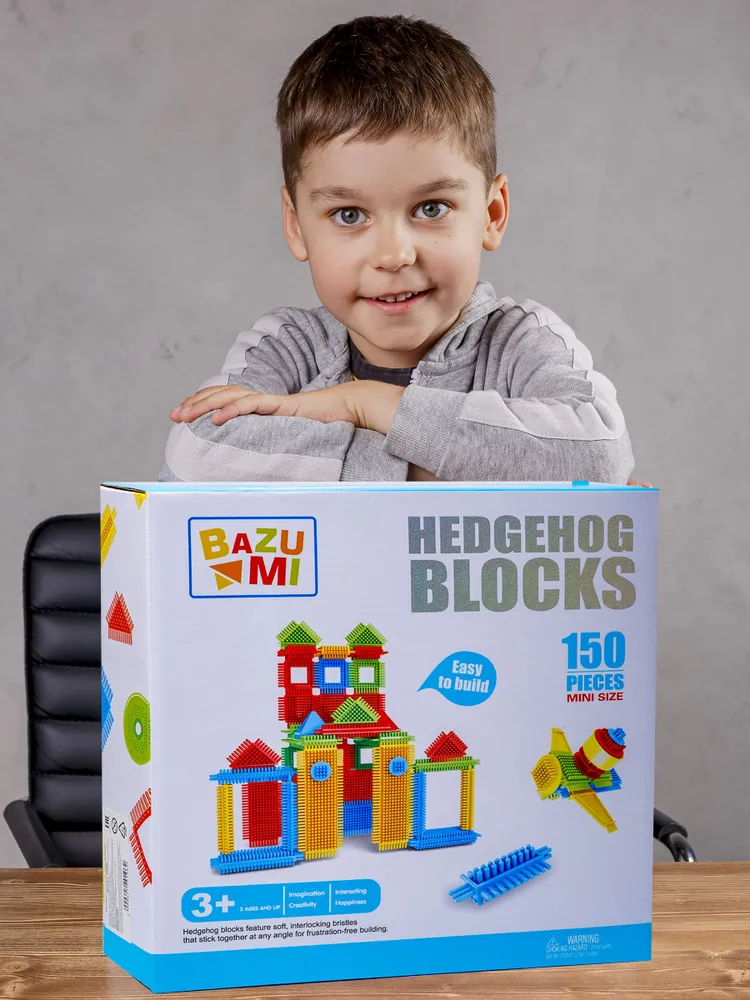 Конструктор BAZUMI игольчатый крупный для малышей мягкий 150 дет. - фото 11