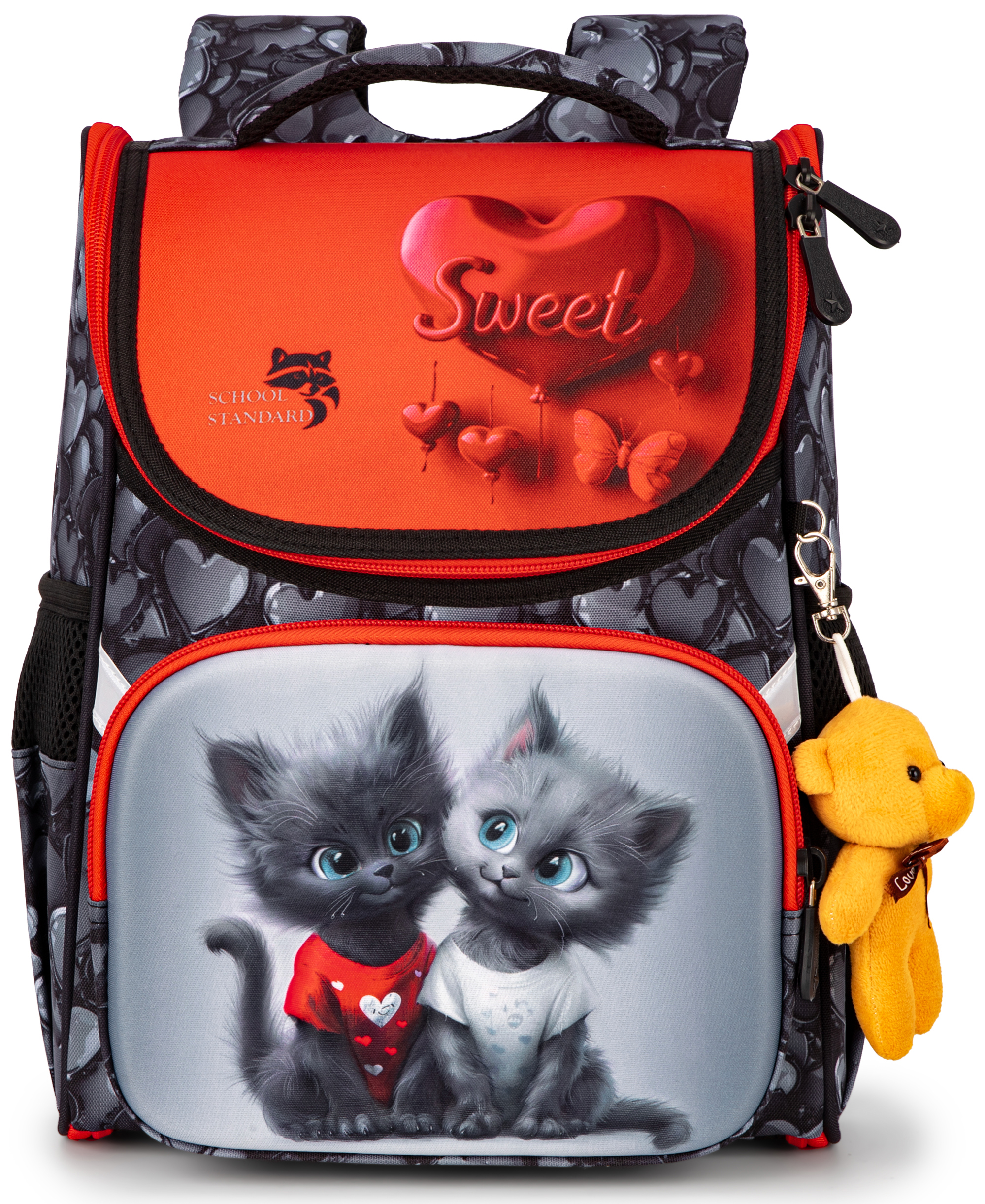 Ранец School Standard начальной школы 4 в 1 + мишка - фото 8