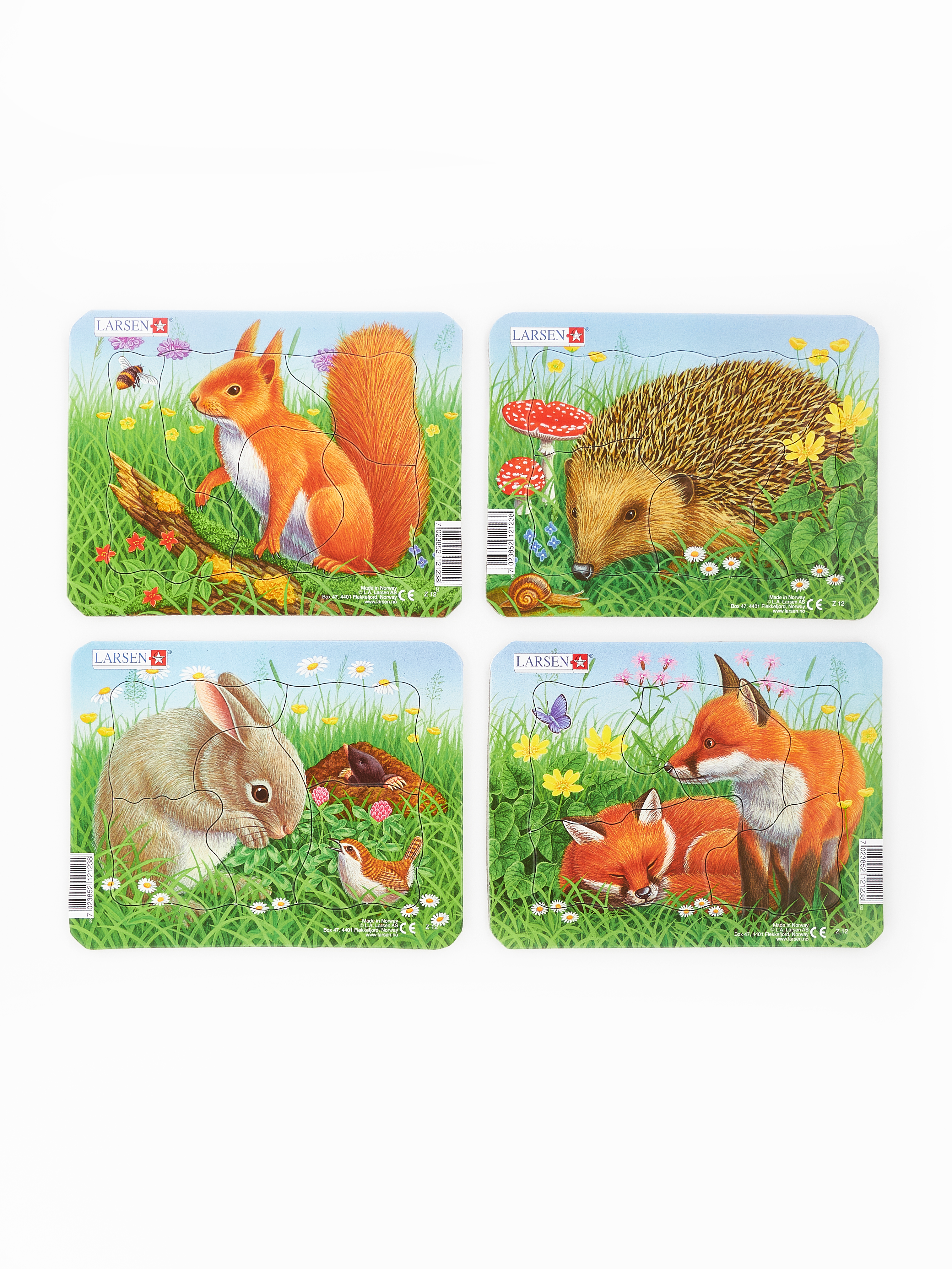 Пазл Larsen Кролик, белка, лиса, еж классический - фото 1