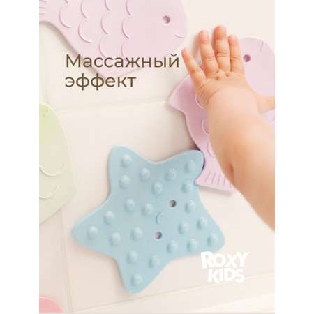 Мини-коврики детские ROXY-KIDS для ванной противоскользящие Sea animals 12 шт цвета в ассортименте
