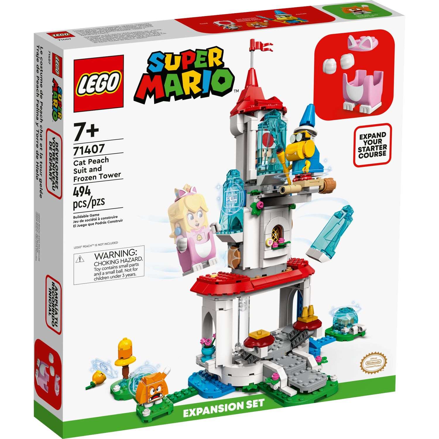 Конструктор LEGO Super Mario Cat Peach Suit Frozen Tower блочный - фото 2