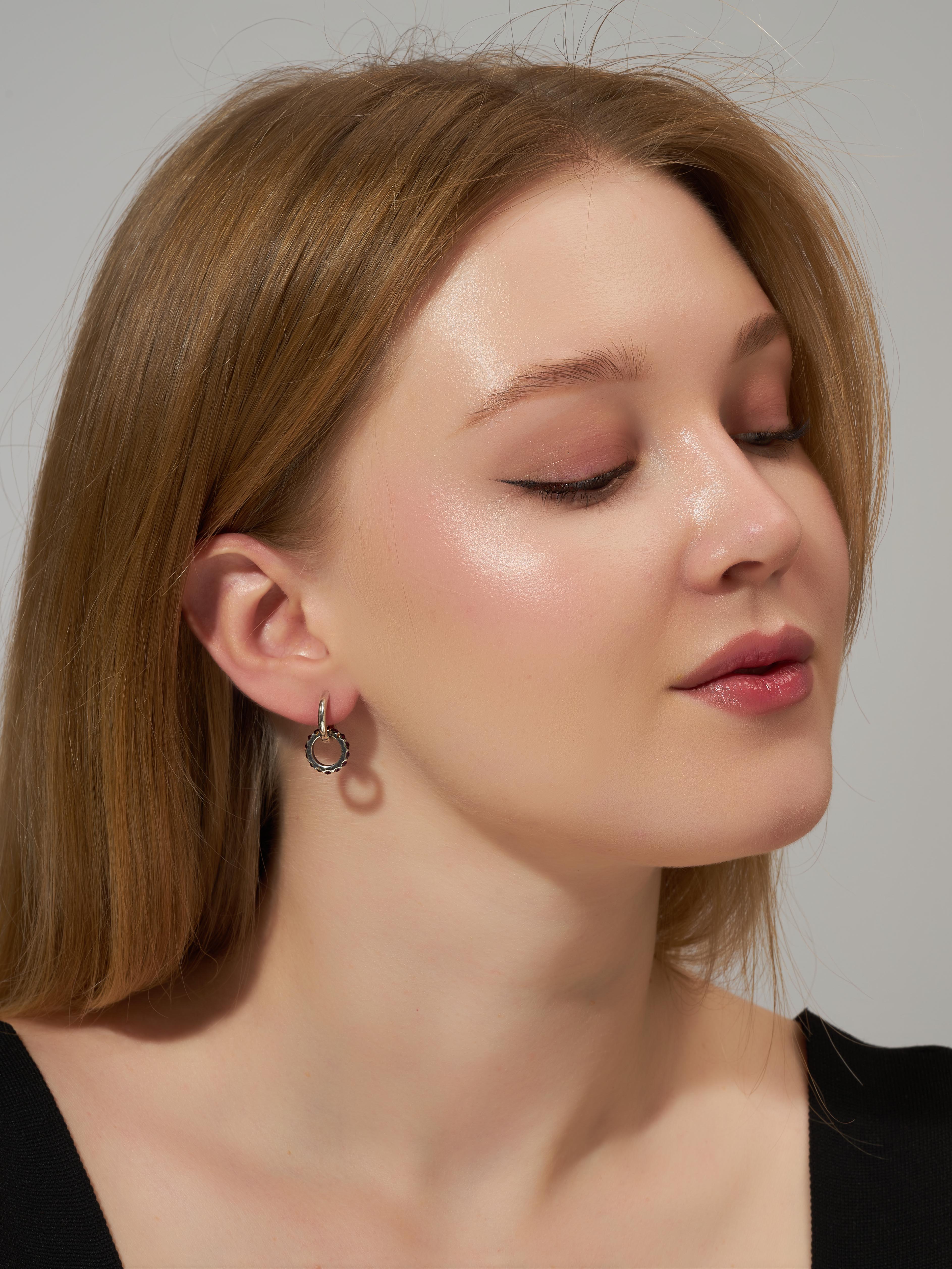 Серьги Shine and Beauty 30309-418-с-фиолетстразы - фото 3