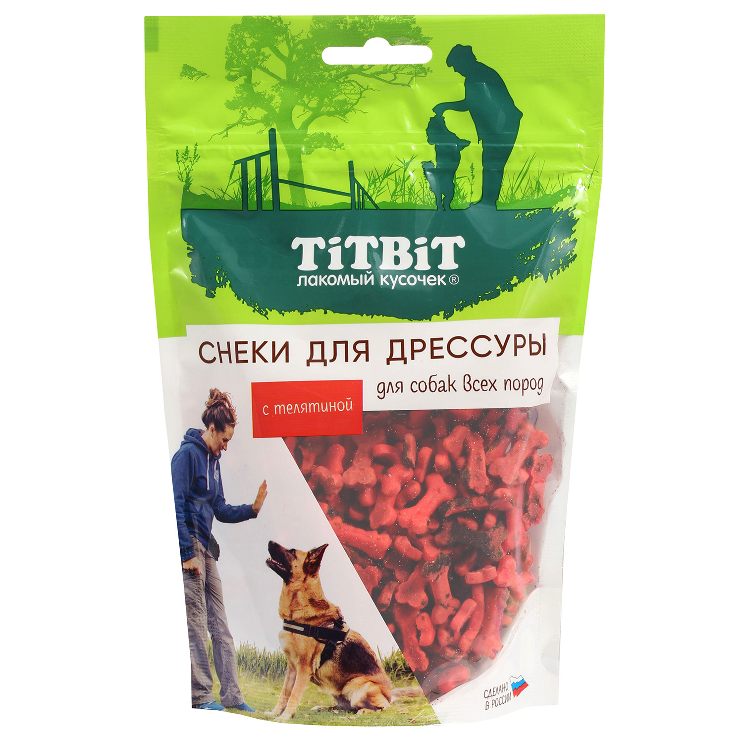 Лакомство для собак Titbit 100г всех пород снеки для дрессуры с телятиной - фото 1