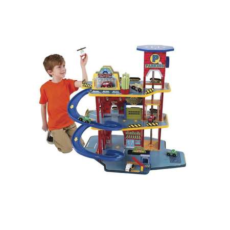 Парковка KidKraft с лифтом, многоуровневый