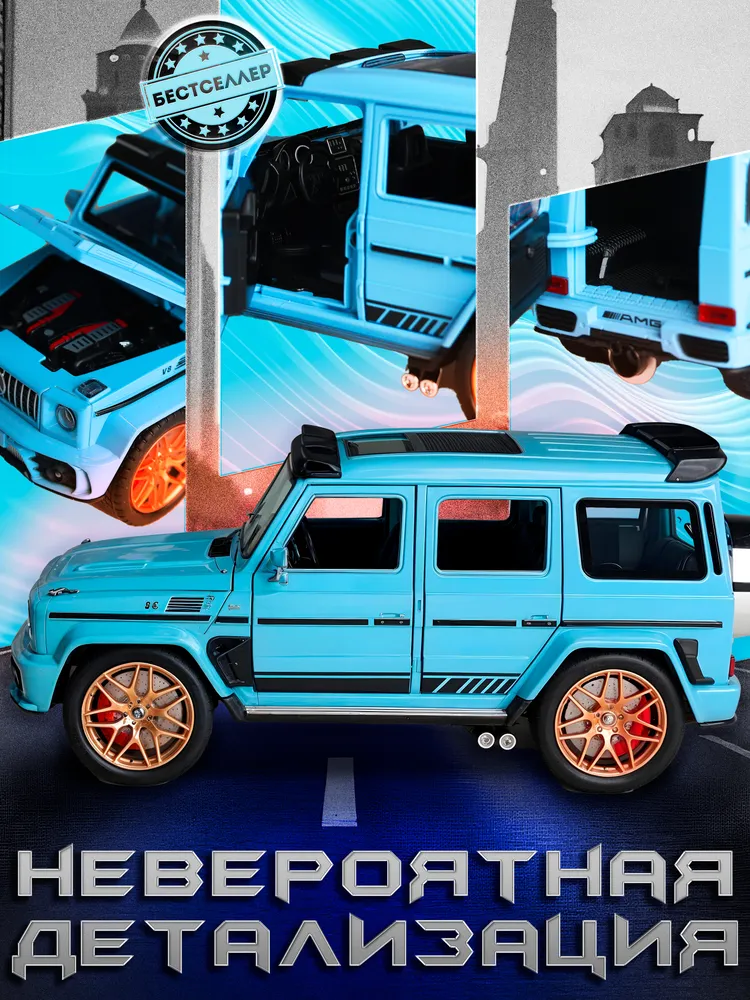 Внедорожник Бестселлер Mercedes 1:24 в ассортименте 02.00.0254.02 - фото 4