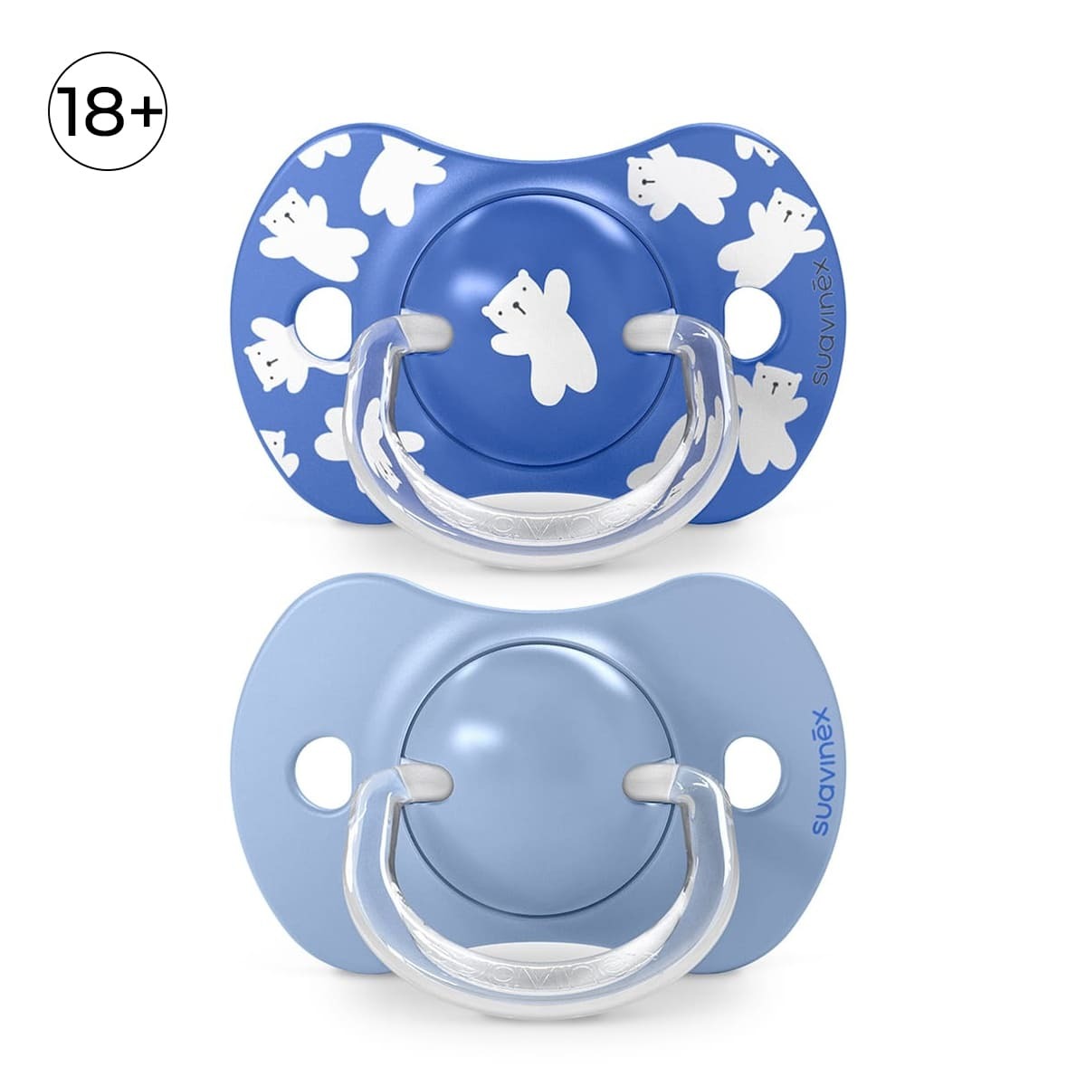 Пустышка Suavinex силикон ортодонтическая от 18 мес. 2 шт. - фото 1
